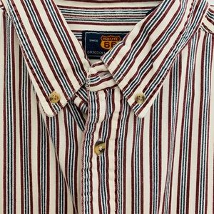 Vertical stripe short sleeve shirt XL